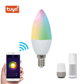 E-welink  smart WiFi candle lamp Amazon Alexa / Google home voice control LED bulb E14